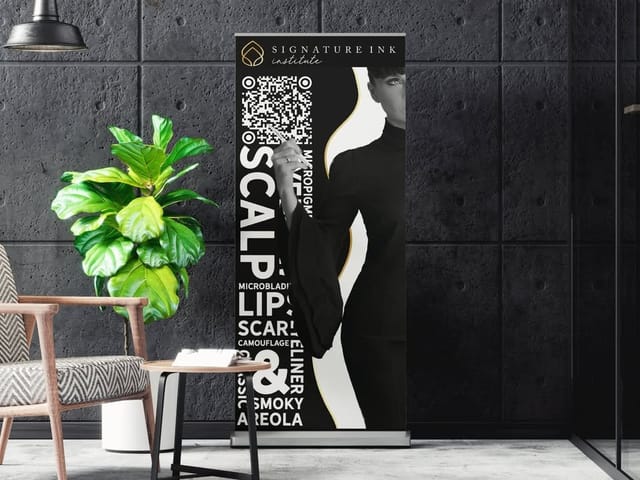 Retractable Banner Stand 33x81 PULL UP