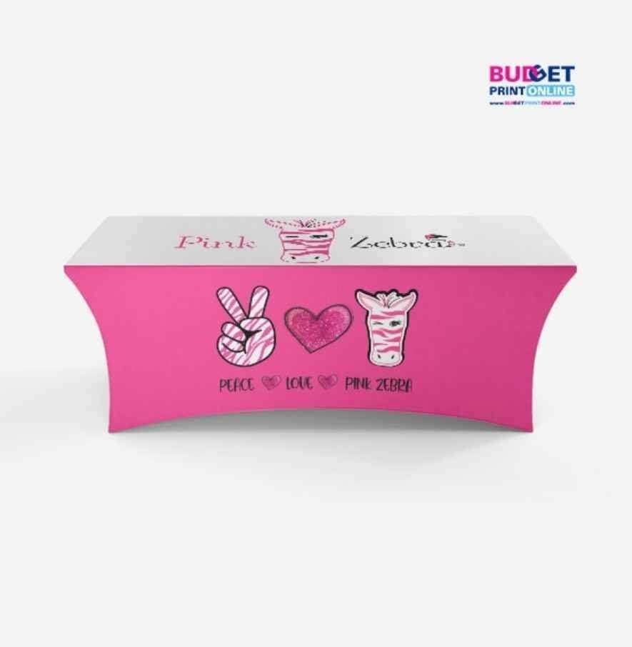 Pink Zebra Table Cover – Brand New