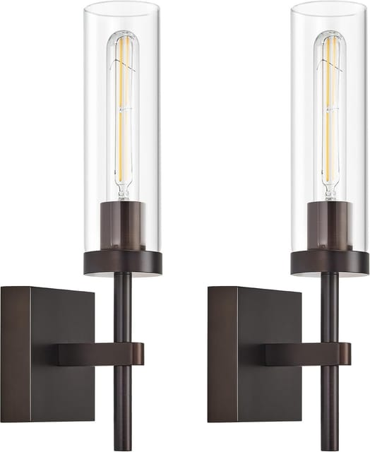 Rechargeable Wall Sconces (Pair) – Oil-Rubbed Bronze – Open Box