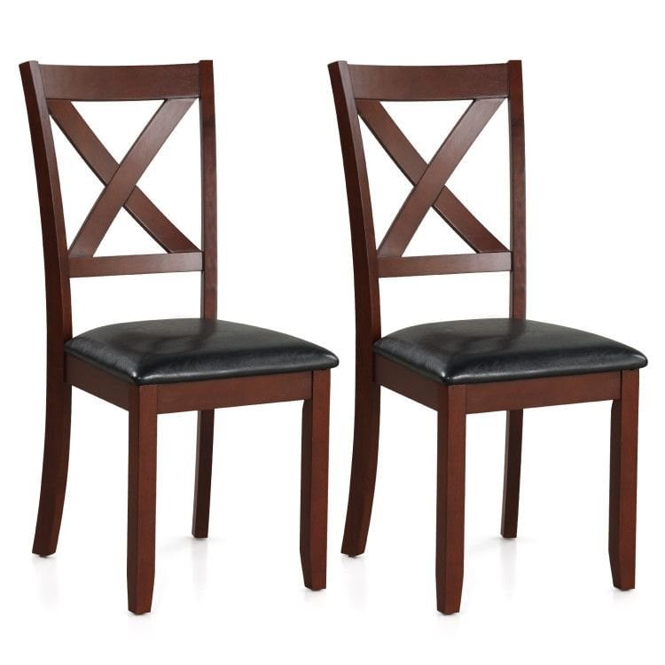 Costway Wooden Dining Chairs with Padded Seats