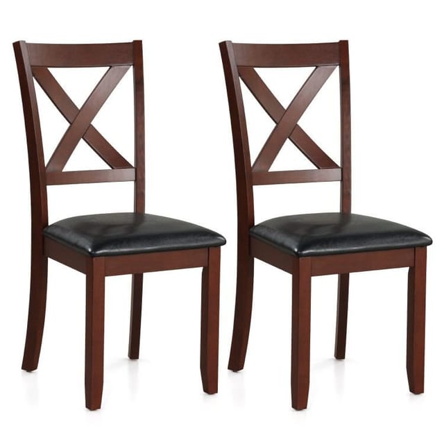 Costway Wooden Dining Chairs with Padded Seats
