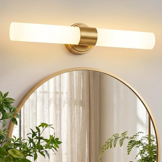 Modern Wall Lighting with Milky White Glass (Set of 2) – Open Box