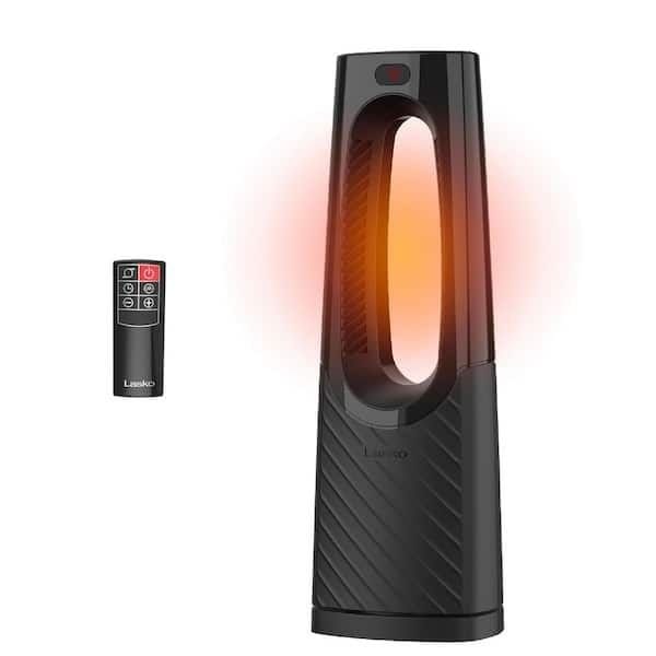 Lasko Bladeless 1500W 28 in. Black Electric Oscillating Tower Ceramic Space Heater with Remote Control and Digital Display