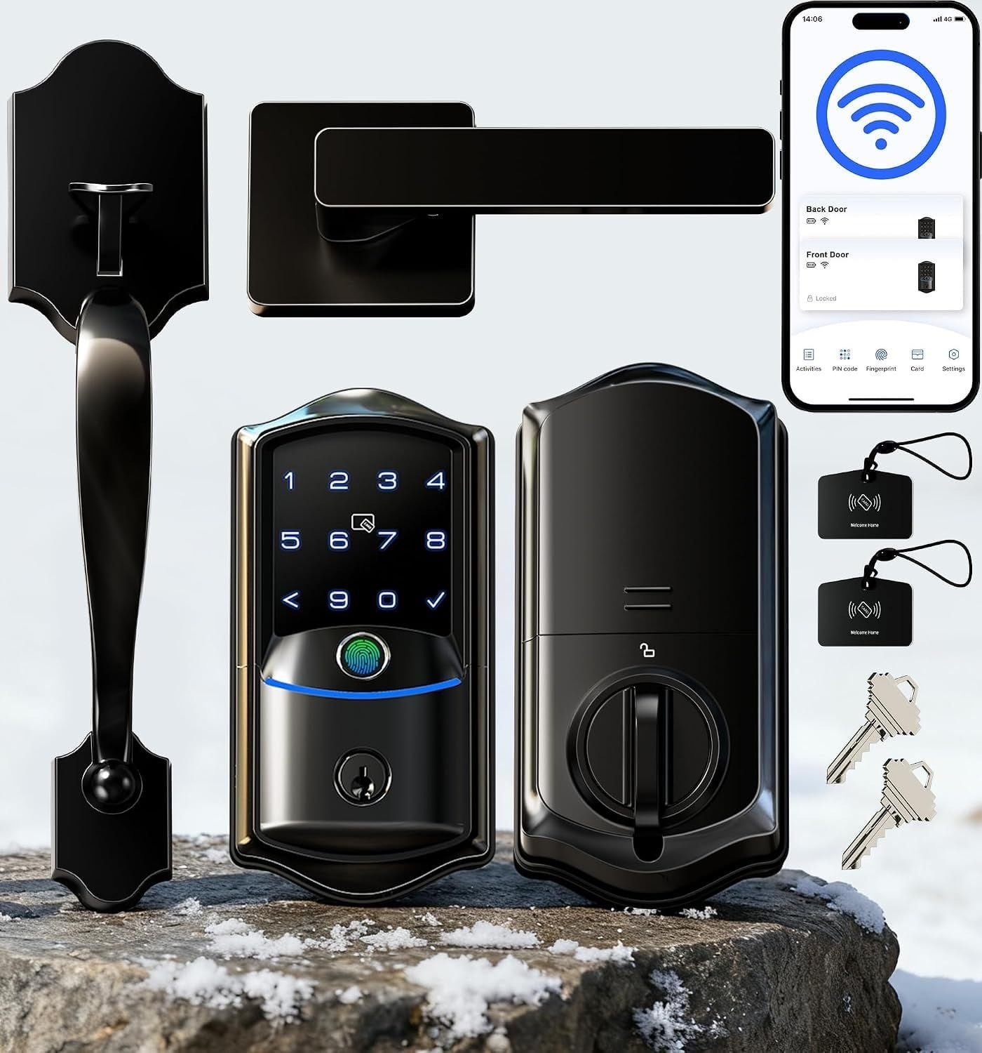 IP65 Waterproof Veise VE027-H Wi-Fi Smart Lock – Like New