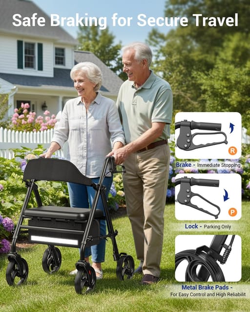 Rolling seat for a person, transporting chair 350-Lb Capacity – new