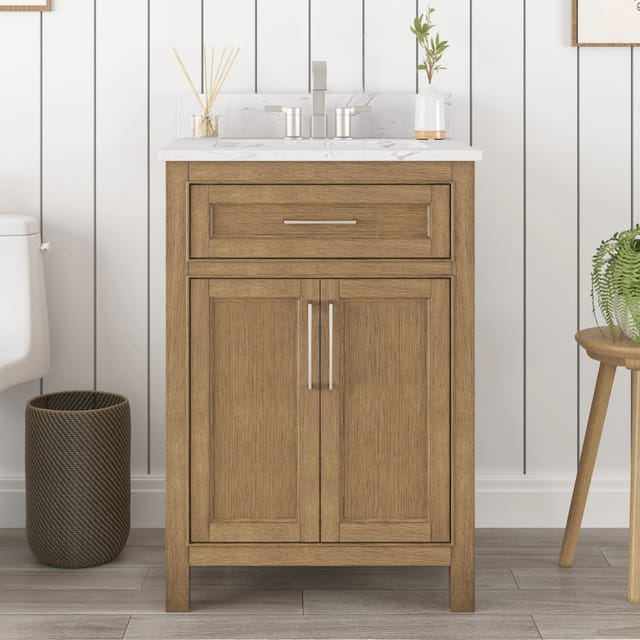 24" Golden Bathroom Vanity – New